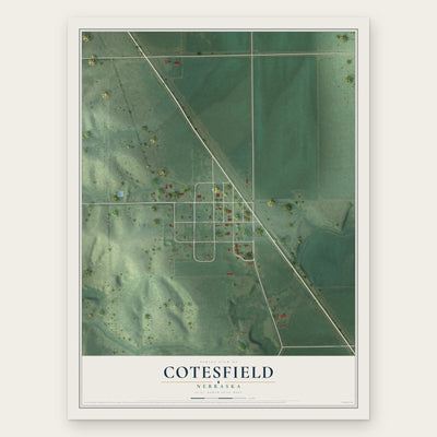 Cotesfield, Nebraska map print, the full design