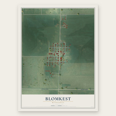 Blomkest, Minnesota map print, the full design