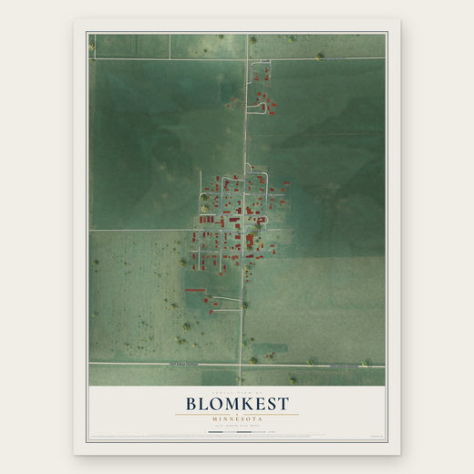 Blomkest, Minnesota map print, the full design