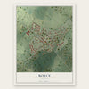 Boyce, Virginia map print, the full design