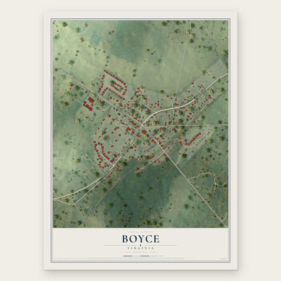 Boyce, Virginia map print, the full design