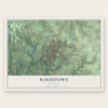 Bardstown, Kentucky map print, the full design