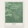 Breen, Michigan map print, the full design