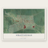 Strattanville, Pennsylvania map print, the full design