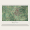 Marshall, Missouri map print, the full design