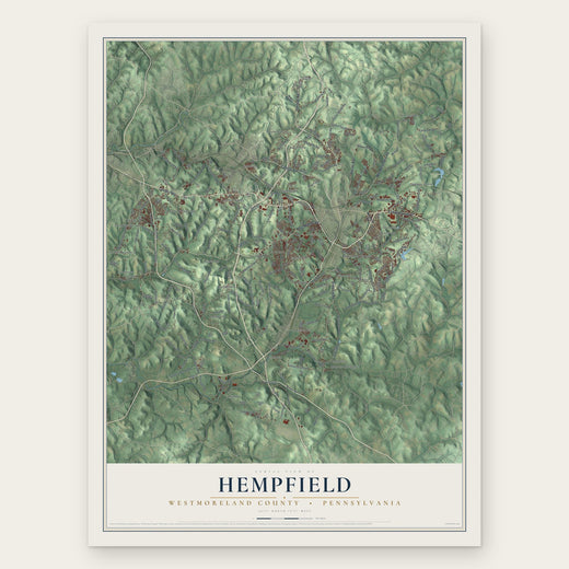 Hempfield, Westmoreland County, Pennsylvania map print, the full design
