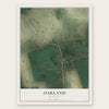 Oakland, Kentucky map print, the full design