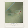Victoria, Arkansas map print, the full design