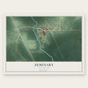 Seminary, Mississippi map print, the full design