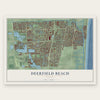 Deerfield Beach, Florida map print, the full design
