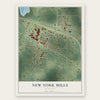 New York Mills, Minnesota map print, the full design