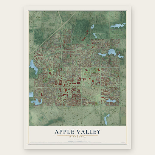 Apple Valley, Minnesota map print, the full design