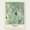 Sharon, Massachusetts map print, the full design