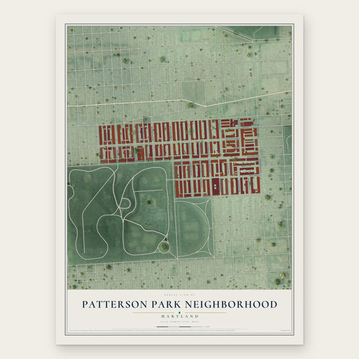 Patterson Park Neighborhood, Maryland map print, the full design