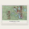 Pembroke Park, Florida map print, the full design