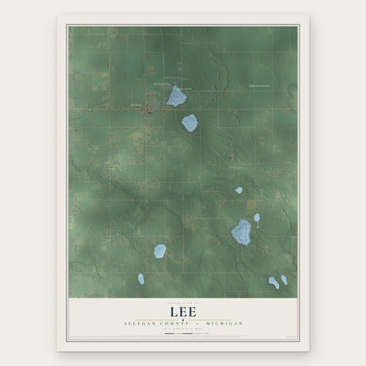Lee, Allegan County, Michigan map print, the full design