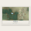 Pierce, Colorado map print, the full design