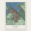 Tacoma, Washington map print, the full design