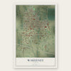 WaKeeney, Kansas map print, the full design
