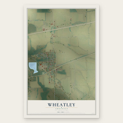 Wheatley, Arkansas map print, the full design