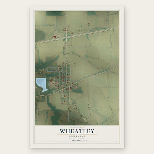 Wheatley, Arkansas map print, the full design