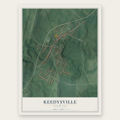 Keedysville, Maryland map print, the full design