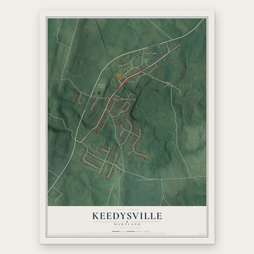 Keedysville, Maryland map print, the full design
