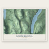 South Bristol, New York map print, the full design