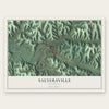 Salyersville, Kentucky map print, the full design