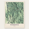 Woodstock, Vermont map print, the full design