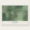 Danvers, Minnesota map print, the full design