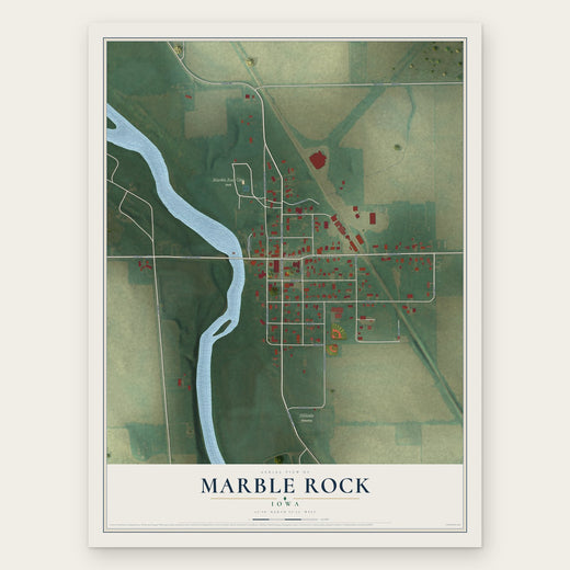 Marble Rock, Iowa map print, the full design
