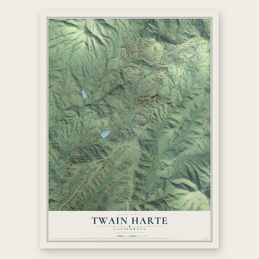 Twain Harte, California map print, the full design