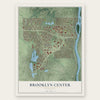Brooklyn Center, Minnesota map print, the full design