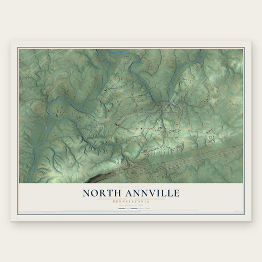 North Annville, Pennsylvania map print, the full design
