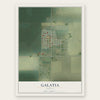 Galatia, Kansas map print, the full design