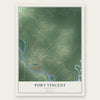 Port Vincent, Louisiana map print, the full design