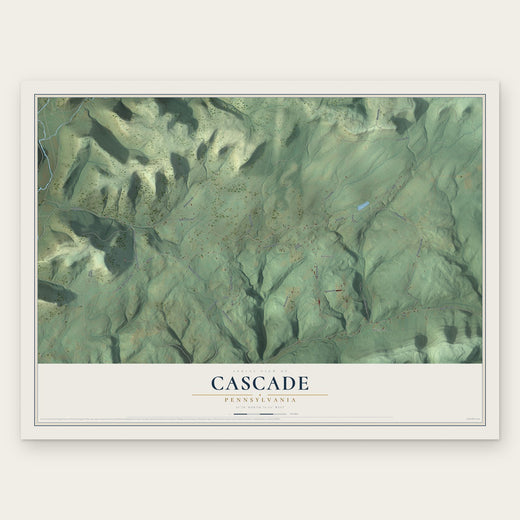 Cascade, Pennsylvania map print, the full design