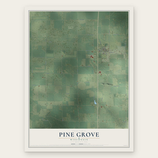 Pine Grove, Wisconsin map print, the full design