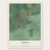Akron, New York map print, the full design