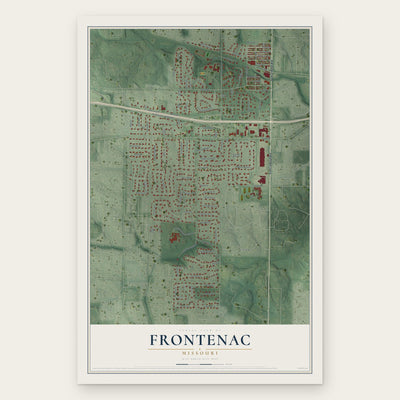 Frontenac, Missouri map print, the full design