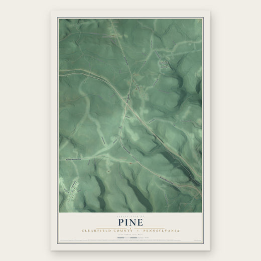 Pine, Clearfield County, Pennsylvania map print, the full design