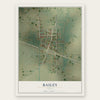 Bailey, Texas map print, the full design