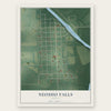 Neosho Falls, Kansas map print, the full design