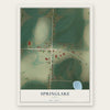 Springlake, Texas map print, the full design
