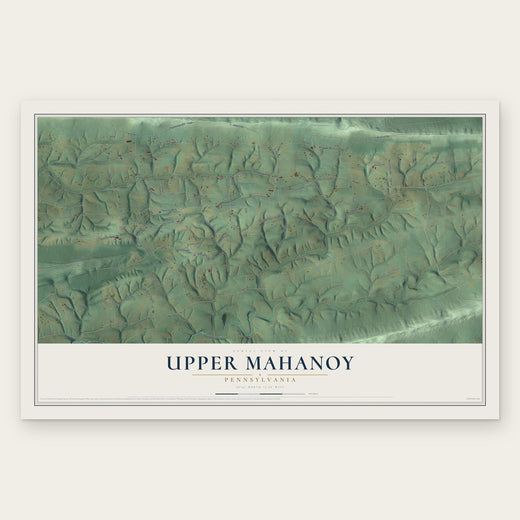 Upper Mahanoy, Pennsylvania map print, the full design