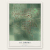 St. Libory, Illinois map print, the full design