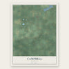 Campbell, Michigan map print, the full design
