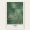 Trappe, Maryland map print, the full design
