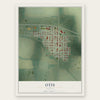 Otis, Kansas map print, the full design